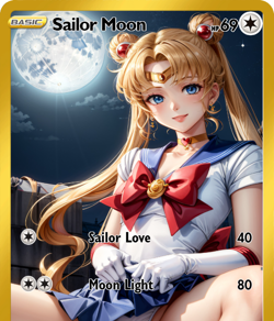 LoveangelGames- Custom Card-Silent Night -Sailor Moon - Image 1