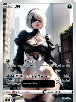 LoveangelGames- Custom Card-Character Set- 2B - Image 1