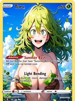 LoveangelGames- Custom Card-Summer Bash Series- Toru (Invisible Girl) - Image 1