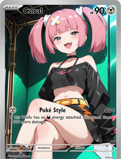 LoveangelGames-Season 2- Custom Card- Waifu Universe- Coral - Image 1