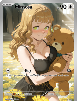 LoveangelGames-Season 2- Custom Card- Waifu Universe-Mimosa Hug - Image 1