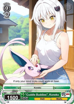 LoveangelGames-Season 3- Custom Card- Waifu Universe- Cuddle Buddies Koneko - Image 1