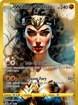 LoveangelGames- Custom Card-Superhero Series- WonderWoman - Image 1