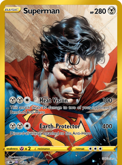 LoveangelGames- Custom Card-Superhero Series- Superman - Image 1