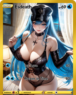 LoveangelGames- Custom Card-Silent Night - Esdeath - Image 1