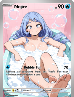 LoveangelGames-Season 2- Custom Card- Waifu Universe- Nejire Bath - Image 1
