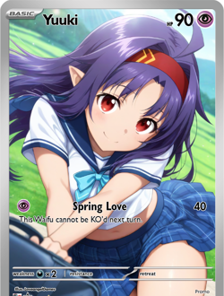 LoveangelGames-Season 2- Custom Card- Waifu Universe- Yuuki - Image 1