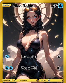 LoveangelGames- Custom Card-Silent Night - Nico Robin - Image 1