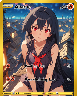 LoveangelGames- Custom Card-Silent Night - Akame - Image 1
