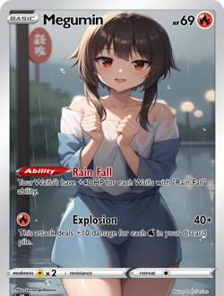 LoveangelGames- Custom Card-Rainy Day Series-Megumin - Image 1
