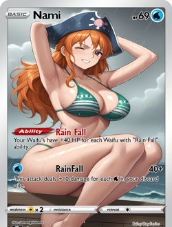 LoveangelGames- Custom Card-Rainy Day Series-Nami - Image 1