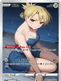 LoveangelGames- Custom Card-Rainy Day Series-Riza - Image 1
