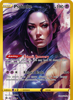 LoveangelGames- Custom Card-Superhero Series- Psylocke - Image 1