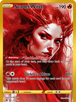 LoveangelGames- Custom Card-Superhero Series- Scarlet Witch - Image 1
