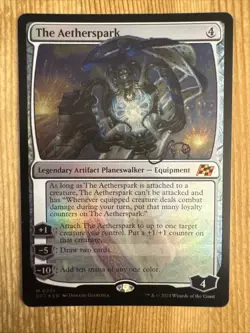 The Aetherspark - Aetherdrift Foil - Legendary Artifact Planeswalker Mythic MTG - Image 1