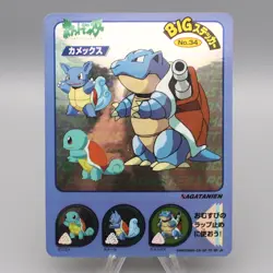 Pokemon Card BIG Sticker Blastoise No.34 Nagatanien Holo EX Japanese P314 - Image 1