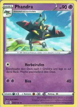 Pokemon Card SWSH02 Clash Of The Rebels No. 90/192 Phandra German - Image 1