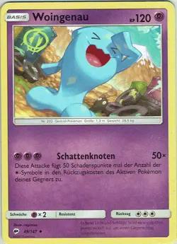 Pokemon Card Trading Card Game Night In Flames No. 49/147 Woingenau German - Image 1