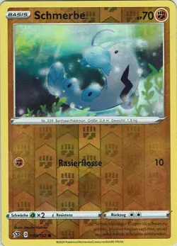 Pokemon Card SWSH02 Clash Of The Rebels No. 99/192 Schmerbe Reverse Holo - Image 1