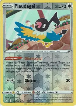 Pokemon Card SWSH02 Clash Of The Rebels No. 142/192 Pidove Reverse Holo - Image 1