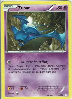Pokemon Card TCG Trading Card Game Generations No. 30/83 Zubat German - Image 1