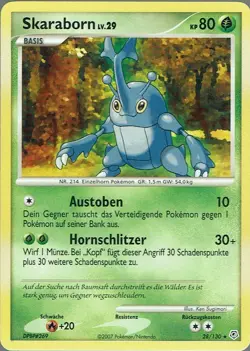Pokemon Card Collectible Trading Card Game Diamond & Pearl No. 28/130 Skaraborn - Image 1
