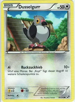 Pokemon Card Trading Card Game Black & White No. 84/114 Dusselgurr German - Image 1