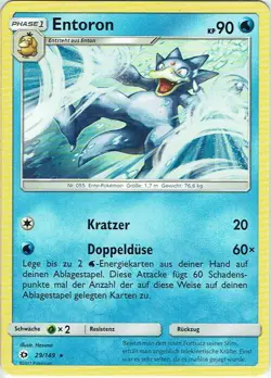 Pokemon Card TCG Trading Card Game Sun And Moon No. 29/149 Entoron German - Image 1