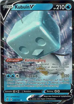 Pokemon Card SWSH02 Clash Of The Rebels No. 55/192 Kubuin V - Image 1