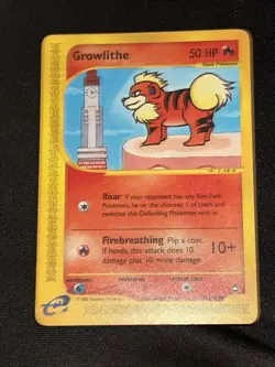 Growlithe 080/147 Aquapolis Pokemon Card! Excellent Condition WOTC Vintage Set - Image 5