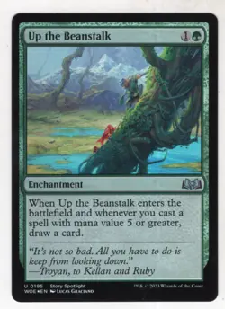 MTG Wilds Of Eldraine Foil Card #195 Up the Beanstalk - Image 1