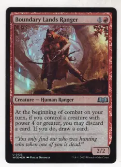 MTG Wilds Of Eldraine Foil Card #123 Boundary Lands Ranger - Image 1