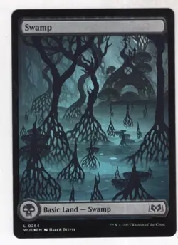 MTG Wilds Of Eldraine Foil Card #264 Swamp - Image 1