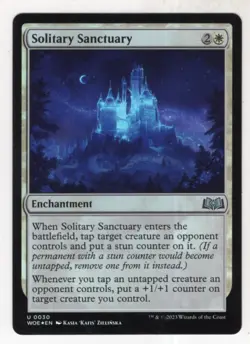 MTG Wilds Of Eldraine Foil Card #30 Solitary Sanctuary - Image 1