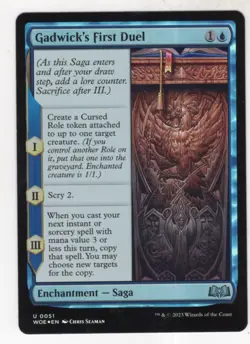 MTG Wilds Of Eldraine Foil Card #51 Gadwick's First Duel - Image 1