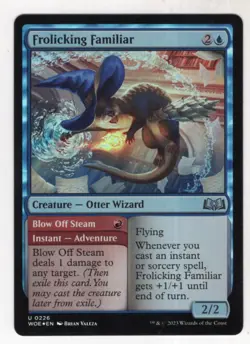 MTG Wilds Of Eldraine Foil Card #226 Frolicking Familiar - Image 1