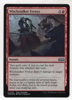 MTG Wilds Of Eldraine Foil Card #159 Witchstalker Frenzy - Image 1