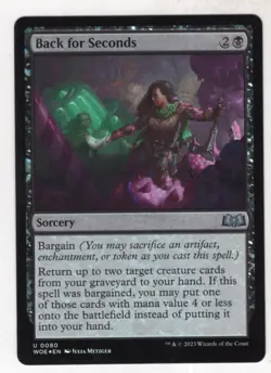MTG Wilds Of Eldraine Foil Card #80 Back for Seconds - Image 1