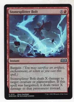 MTG Wilds Of Eldraine Foil Card #151 Stonesplitter Bolt - Image 1