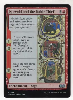 MTG Wilds Of Eldraine Foil Card #139 Korvold and the Noble Thief - Image 1