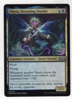 MTG Wilds Of Eldraine Foil Card #210 Obyra, Dreaming Duelist - Image 1