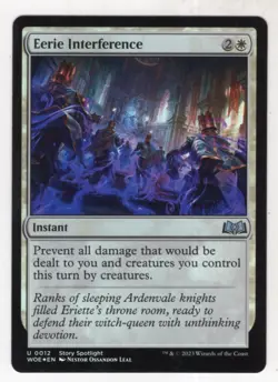 MTG Wilds Of Eldraine Foil Card #12 Eerie Interference - Image 1