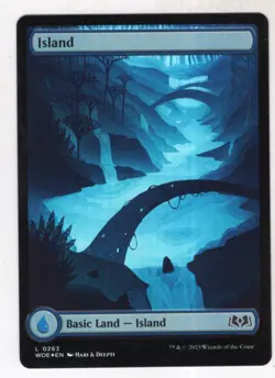 MTG Wilds Of Eldraine Foil Card #263 Island - Image 1