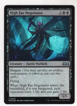 MTG Wilds Of Eldraine Foil Card #94 High Fae Negotiator - Image 1