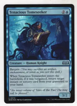 MTG Wilds Of Eldraine Foil Card #74 Tenacious Tomeseeker - Image 1