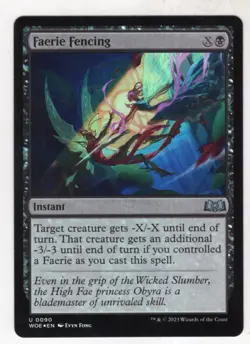 MTG Wilds Of Eldraine Foil Card #90 Faerie Fencing - Image 1