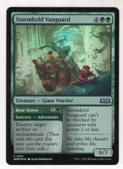 MTG Wilds Of Eldraine Foil Card #187 Stormkeld Vanguard - Image 1