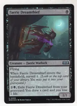 MTG Wilds Of Eldraine Foil Card #89 Faerie Dreamthief - Image 1