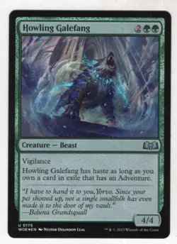 MTG Wilds Of Eldraine Foil Card #175 Howling Galefang - Image 1
