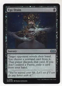 MTG Wilds Of Eldraine Foil Card #86 Ego Drain - Image 1